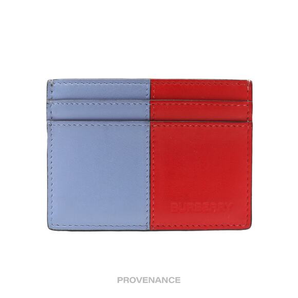 🔴 Burberry Card Holder Wallet - Colorblock Leather - Picture 2 of 8